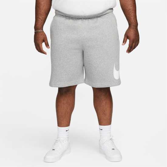 Nike Sportswear Club Men's Graphic Shorts Тъмно сиво/бяло Мъжки къси панталони