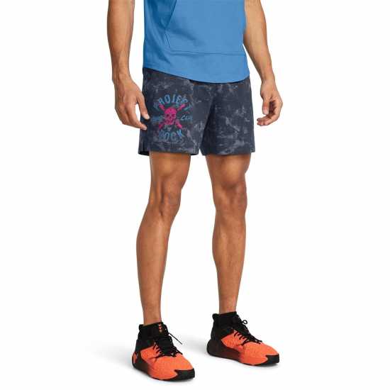 Under Armour All Over Print Fleece Jogger Shorts Сиво 