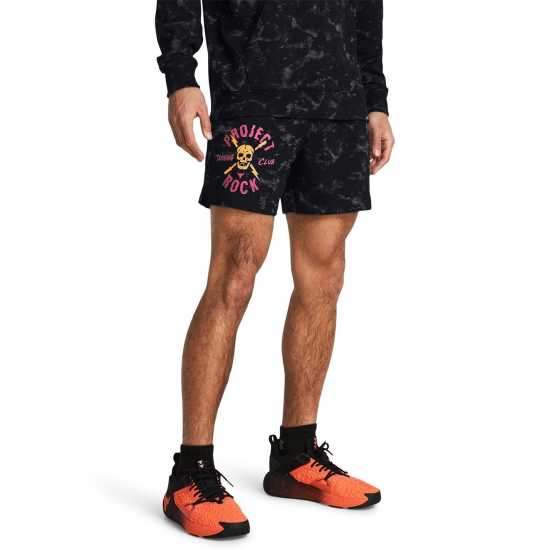 Under Armour All Over Print Fleece Jogger Shorts Черно 