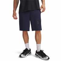 Under Armour Men's Fleece Jogger Shorts Navy/Black 