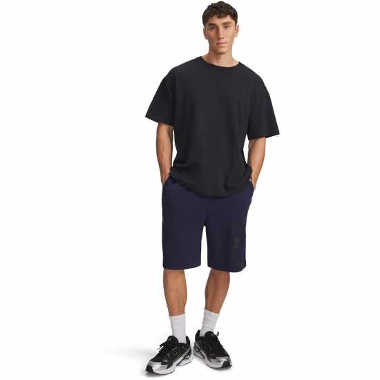 Under Armour Men's Fleece Jogger Shorts Navy/Black 