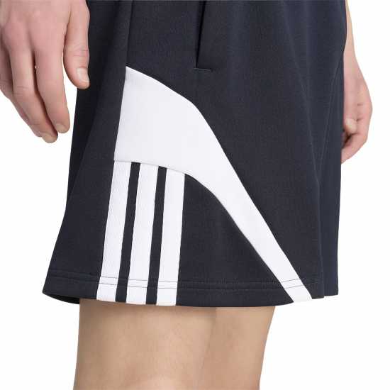 Adidas Men's Fleece Jogger Shorts Navy/Red Adidas Men's Fleece Jogger Shorts Navy/Red