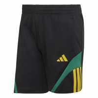 Adidas Men's Fleece Jogger Shorts Black/Yellow Adidas Men's Fleece Jogger Shorts Black/Yellow