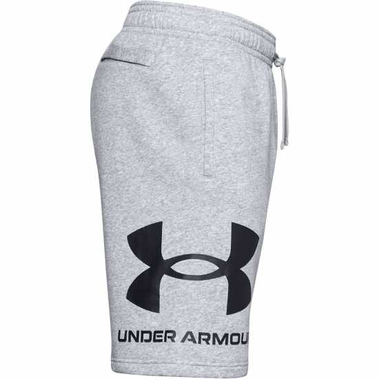 Under Armour Мъжки Шорти Полар Rival Big Logo Fleece Shorts Mens Grey/Black Мъжко облекло за едри хора