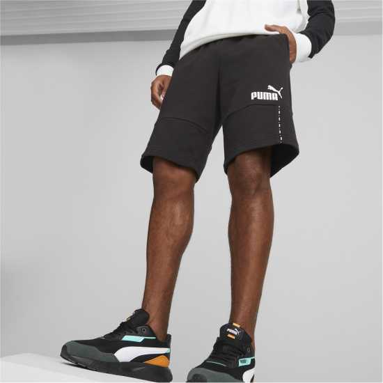Puma Block X Tape Shorts 10 Tr Puma Black Мъжко облекло за едри хора