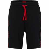 Hugo Boss Logo Tape Pyjama Shorts Black 001 Мъжки пижами