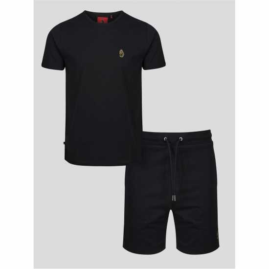 Luke Sport Тениска Short And T Shirt Set Black Мъжки къси панталони