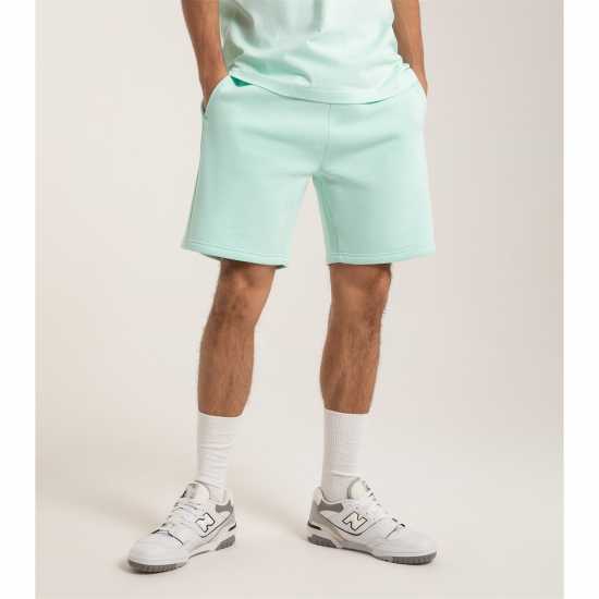 Mens Mercury Jog Shorts - Pale Mint  Мъжко облекло за едри хора