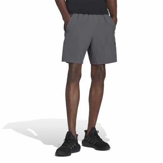 Adidas Дамски Къси Шорти За Тренировка Train Essentials Woven Training Shorts Mens Сиво пет/черно Мъжки къси панталони