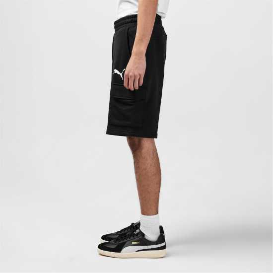 Puma Fleece Jogger Shorts Black 