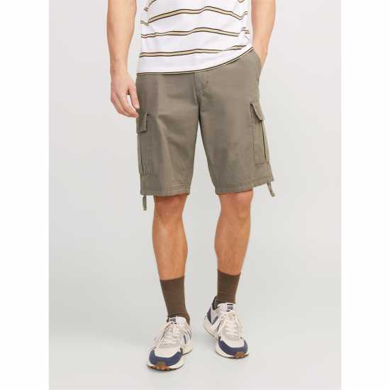 Jack And Jones Cole Barkley Cargo Shorts Бънджи корд Мъжко облекло за едри хора
