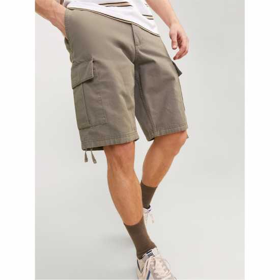Jack And Jones Cole Barkley Cargo Shorts Бънджи корд Мъжко облекло за едри хора