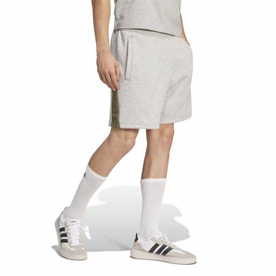 Adidas Мъжки Шорти Seasonal Essentials Colorblock Shorts Mens Сива Хизър 