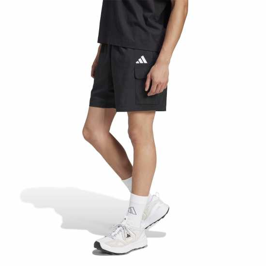 Adidas Essentials Small Logo Cargo Chelsea Shorts Черно/Бяло Adidas Essentials Small Logo Cargo Chelsea Shorts Черно/Бяло