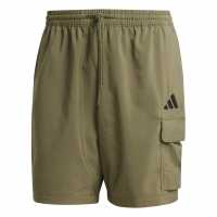 Adidas Essentials Small Logo Cargo Chelsea Shorts Олива/Черно 