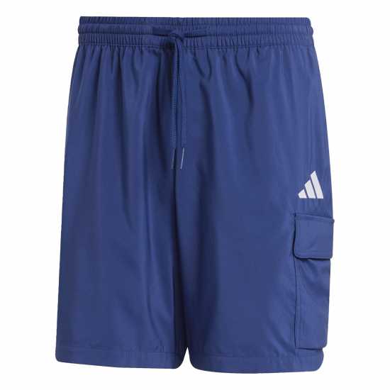 Adidas Essentials Small Logo Cargo Chelsea Shorts Тъмно синьо/Бяло 