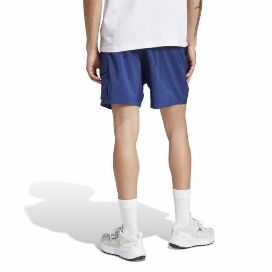 Adidas Essentials Small Logo Cargo Chelsea Shorts Тъмно синьо/Бяло 