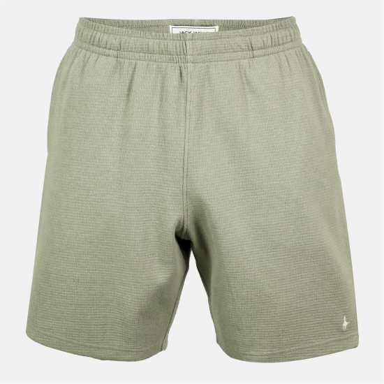 Jack Wills Waffle Fleece Jogger Shorts Сребърно жаде 