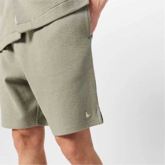 Jack Wills Waffle Fleece Jogger Shorts Сребърно жаде 