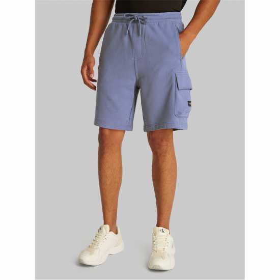 Calvin Klein Jeans Woven Label Short Сиво-син Calvin Klein Jeans Woven Label Short Сиво-син