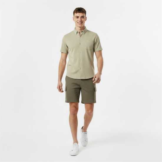 Jack Wills Men's Fleece Jogger Shorts Мъгливо зелено 