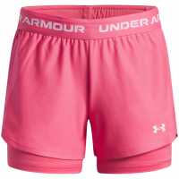 Under Armour Tech 2N1 Short Jn54 Super Pink Детски къси панталони