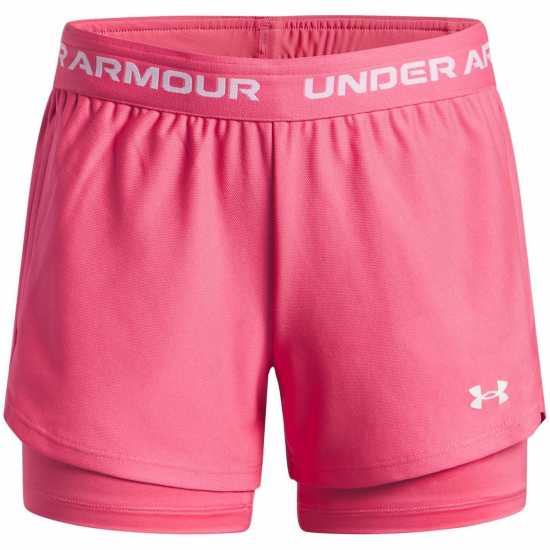 Under Armour Tech 2N1 Short Jn54 Super Pink Детски къси панталони