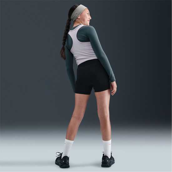 Nike 3In Girls Short Черно/Сиво/Бяло Детски къси панталони