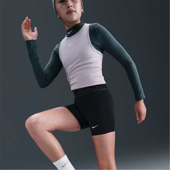 Nike 3In Girls Short Черно/Сиво/Бяло Детски къси панталони