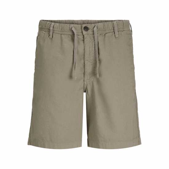 Мъжки Шорти Jack And Jones Linen Shorts Mens Прахнато маслина Мъжки панталони чино