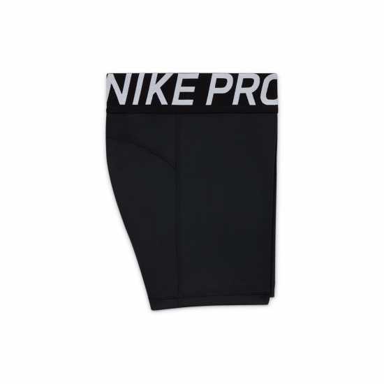 Nike Къси Панталони Момичета Pro Shorts Junior Girls Черно/Бяло Детски къси панталони