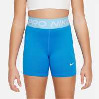 Nike Къси Панталони Момичета Pro Shorts Junior Girls Photo Blue Детски къси панталони