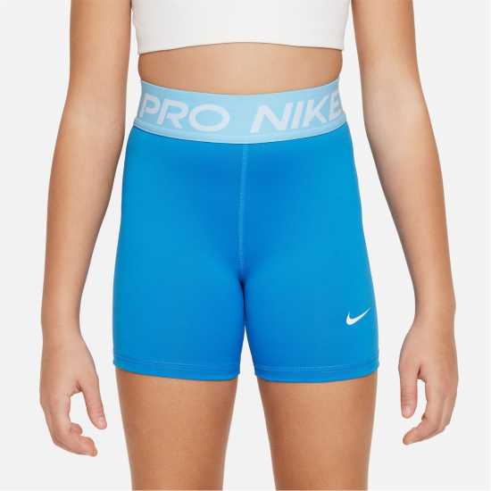 Nike Къси Панталони Момичета Pro Shorts Junior Girls World Indigo Детски къси панталони