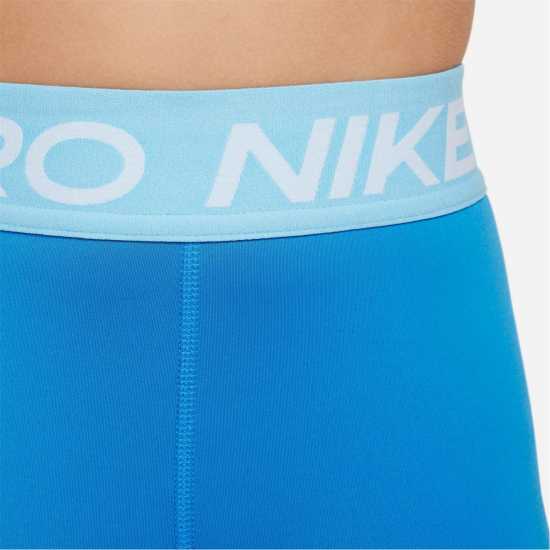 Nike Къси Панталони Момичета Pro Shorts Junior Girls World Indigo Детски къси панталони