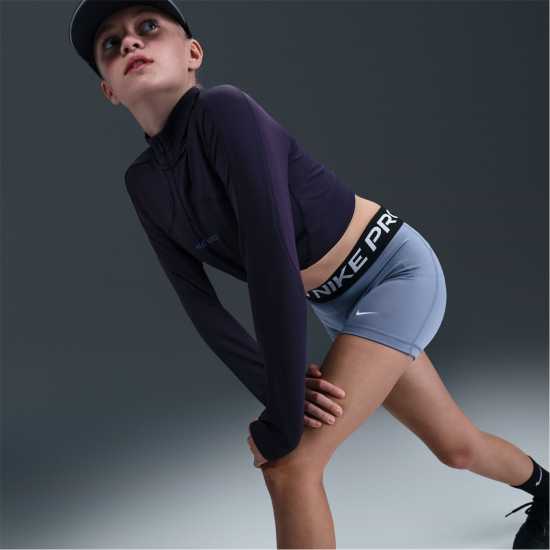Nike Къси Панталони Момичета Pro Shorts Junior Girls World Indigo Детски къси панталони