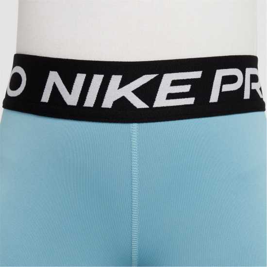 Nike Къси Панталони Момичета Pro Shorts Junior Girls Denim Turq Детски къси панталони