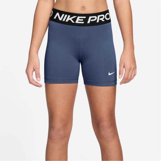 Nike Къси Панталони Момичета Pro Shorts Junior Girls Mystic Navy 