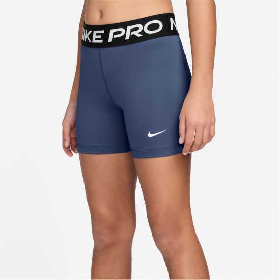 Nike Къси Панталони Момичета Pro Shorts Junior Girls Mystic Navy 