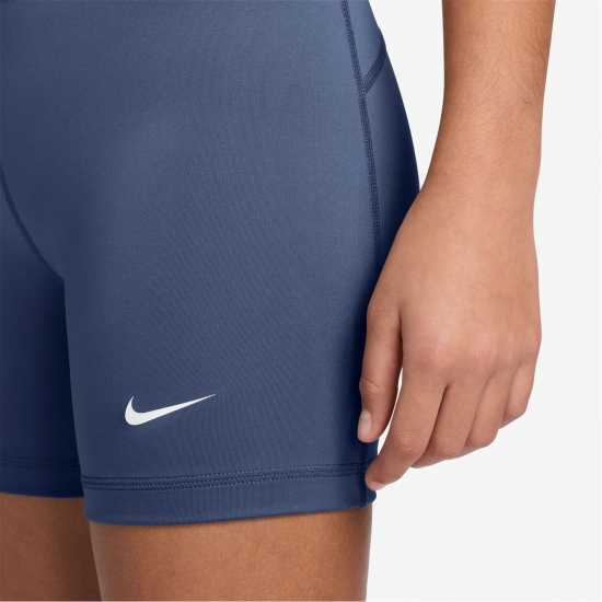 Nike Къси Панталони Момичета Pro Shorts Junior Girls Mystic Navy 