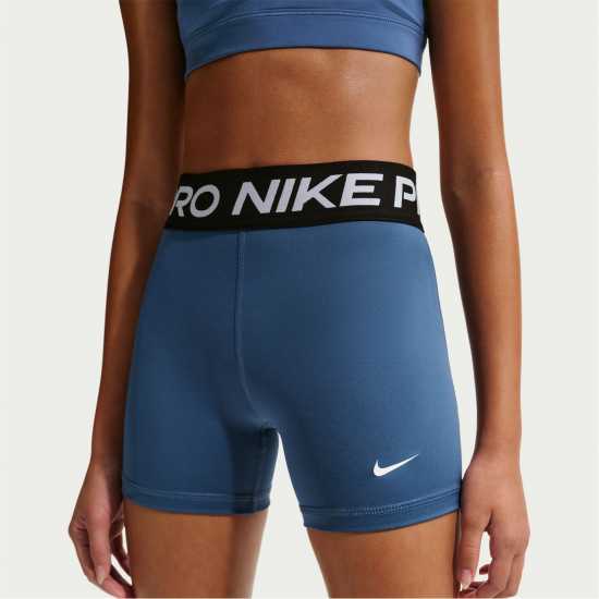 Nike Къси Панталони Момичета Pro Shorts Junior Girls Mystic Navy 