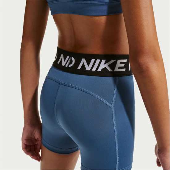 Nike Къси Панталони Момичета Pro Shorts Junior Girls Mystic Navy 