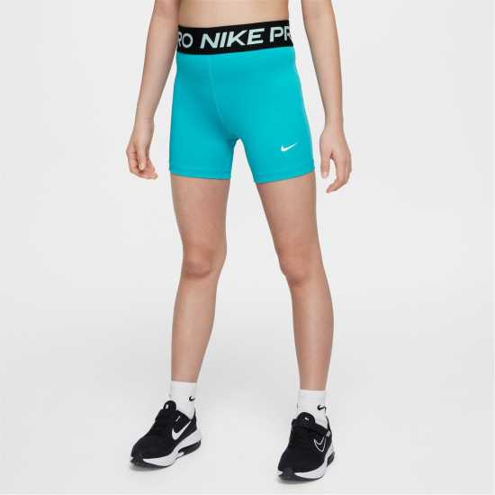 Nike Къси Панталони Момичета Pro Shorts Junior Girls Прахав катран Детски къси панталони