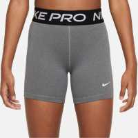 Nike Къси Панталони Момичета Pro Shorts Junior Girls Heather/White Детски къси панталони