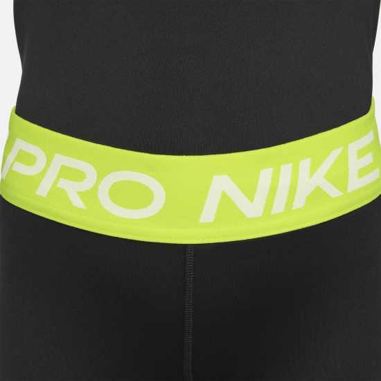 Nike Къси Панталони Момичета Pro Shorts Junior Girls Черно Волт Детски къси панталони