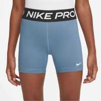 Nike Къси Панталони Момичета Pro Shorts Junior Girls Work Blue Nike Къси Панталони Момичета Pro Shorts Junior Girls