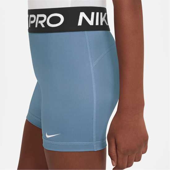 Nike Къси Панталони Момичета Pro Shorts Junior Girls Work Blue Nike Къси Панталони Момичета Pro Shorts Junior Girls