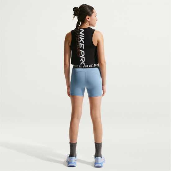 Nike Къси Панталони Момичета Pro Shorts Junior Girls Work Blue Nike Къси Панталони Момичета Pro Shorts Junior Girls
