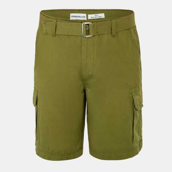 Soulcal Washed Short Mens Olive 