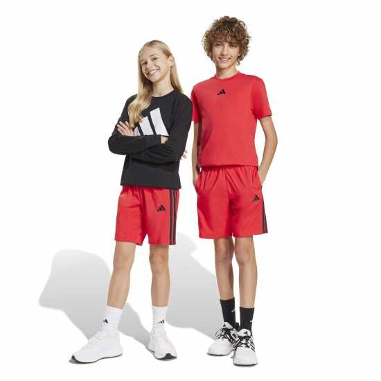 Adidas Тъкани Детски Шорти Essential Woven Shorts Juniors Червен/Черен Детски къси панталони