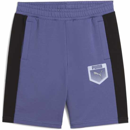 Puma Active Sports Graphic Sweat Shorts T Jogger Short Unisex Kids Син кристал Детски къси панталони